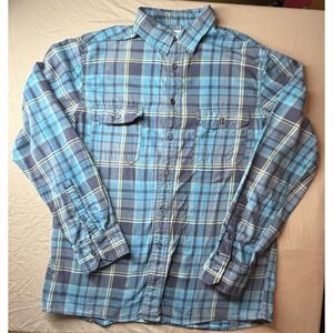 Mossimo Supply Co Mens Flannel Shirt XL Plaid Athletic Fit Long Sleeve